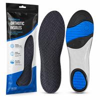 Semelles intérieures sportives en PU hautement élastiques, respirantes et confortables, avec absorption des chocs, en EVA bleu pour chaussures
