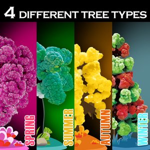 Bộ đồ thủ công mỹ nghệ cây hoa anh đào phát triển kỳ diệu bằng giấy, cây giấy nhiều màu sắc, bộ dụng cụ tự làm cây pha lê phát triển, đồ trang trí - Product Image 3