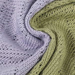 Vente en gros 330gsm polyester couleur unie laine aiguille grossière tissu texture tissu extensible femmes pull châle tissu - Product Image 6