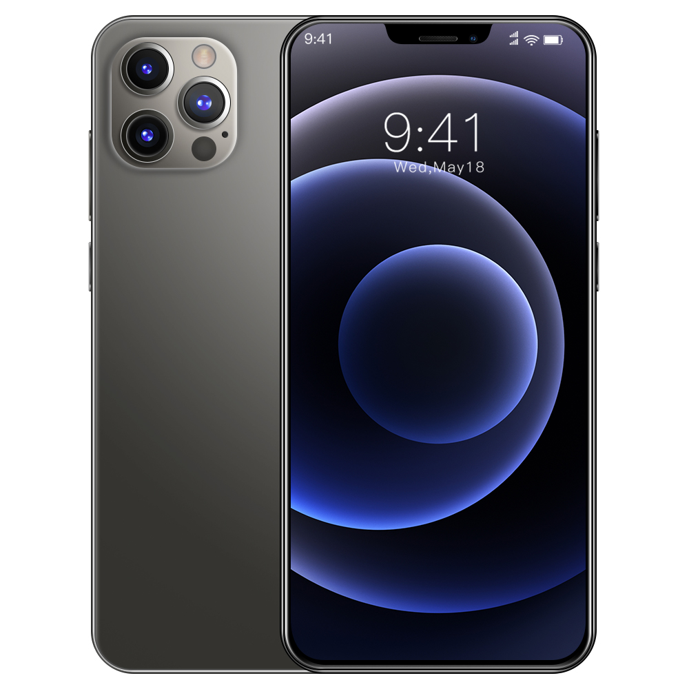 Новый смартфон i12ProMax, 12 Гб + 512 ГБ, 6,7 дюймов, телефон на базе Android, смартфон Mystic Black