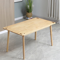 Ensemble table et chaises de cuisine en bois massif pour 4 personnes bjflamingo
