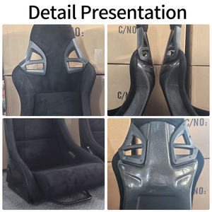 Sièges baquets de course légers EDDY noirs pour Porsche 911 718 Cayman <span class=keywords><strong>Boxter</strong></span> 997.1 997.2 982 981 avec structure en carbone - Product Image 6