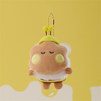 En gros, Série Abeille Koala Aries Biscuit Horse Rabbit avec étiquettes en papier, Pendentif Porte-clés Peluche 10-12CM