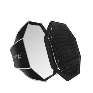 Softbox octagonal para <span class=keywords><strong>estudio</strong></span> fotográfico, paraguas <span class=keywords><strong>de</strong></span> iluminación <span class=keywords><strong>de</strong></span> fotografía <span class=keywords><strong>de</strong></span> configuración rápida <span class=keywords><strong>de</strong></span> 60cm, montaje Bowens, parabólica con rejilla - Product Image 1