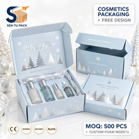 Boîte d'expédition personnalisée de Noël en gros, boîte en carton ondulé colorée, emballage en carton imprimé avec logo pour l'expédition de cadeaux