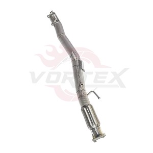Tuyau d'échappement en acier inoxydable Vortex avec bouclier thermique compatible avec Mercedes Benz AMG CLA35 4MATIC 2.0T 2020-2023, tuyaux de turbo pour voiture - Product Image 2