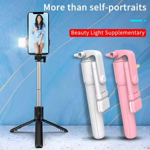 Nhà Máy Bán buôn không dây có thể thu vào Bluetooth Selfie Stick Tripod mini tripod cho live streaming Chứng Khoán sẵn sàng - Product Image 3