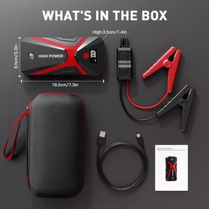 Arrancador de Coches de Gran Capacidad con Batería, Encendedor y Banco de Energía de Emergencia, Herramienta Potente para Arranque de Vehículos - Product Image 6