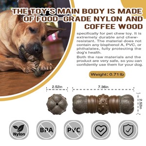 Usine En Gros Super Résistant Aux Morsures Grinçant Os Forme Propre Dentition Meilleur Compagnon Chien Jouets - Product Image 5