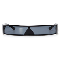 Nouvel Arrivage Modèle 630 Lunettes de Soleil Cyberpunk Futuristes à Monture Carrée Pleine en PC avec Logo Étoile UV400 Unisexe pour Soirées Rave