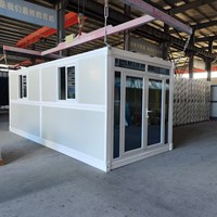 Panneau sandwich en acier pliable de 20 pieds Assemblage rapide Maisons préfabriquées légères Hangars de stockage Conteneur Entrepôt Magasin Bureau