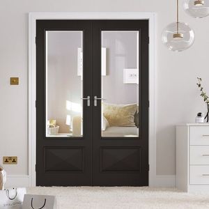 Porte française en <span class=keywords><strong>verre</strong></span> double trempé avec cadre en aluminium et bois, design luxueux, extérieur en <span class=keywords><strong>verre</strong></span> - Product Image 4