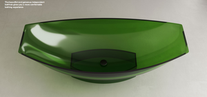 Vasche da bagno in resina trasparente e cristallo di lusso italiano vasche da bagno trasparenti in resina solida - Product Image 5