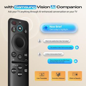 BN59-01480A Nuevo Control Remoto por Voz con IA Recargable Solar Compatible con <span class=keywords><strong>Samsung</strong></span> Frame Crystal UHD Neo QLED <span class=keywords><strong>OLED</strong></span> 4K <span class=keywords><strong>8K</strong></span> Smart TV - Product Image 4