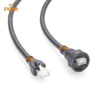 Cable Ethernet de Red RJ45 8P8C Macho a Macho, Impermeable IP67, Cat8, Cat7, Cat6A, Cat6, Cat5E, para Gabinetes Industriales en Exteriores