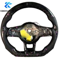 Volant personnalisé en LED et fibre de carbone forgée pour accessoires Volkswagen VW Golf 5 MK6/MK7/MK8 Jetta Passat B8 Polo Tiguan GTI