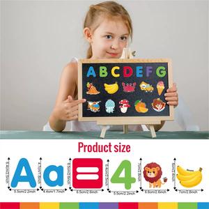 103 Piezas, Rompecabezas Infantil <span class=keywords><strong>con</strong></span> <span class=keywords><strong>Letras</strong></span> Mayúsculas y Minúsculas, Imanes de Dibujos Animados, Imanes de Números, Imanes para Refrigerador y <span class=keywords><strong>Pizarra</strong></span> - Product Image 6