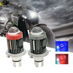 Lampadine a led lente per fari moto RGB 50W H4 H6 BA20D altri accessori per luci per auto faretto Mini lente para auto luces