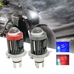 Lampu Led Lensa Lampu Depan Sepeda Motor RGB 50W H4 H6 BA20D Aksesori Lampu Mobil Lainnya Lampu Sorot Lensa Mini untuk Auto Luces