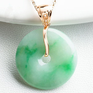 Женское ожерелье с подвеской из нефрита Green Peace, натуральный нефрит из Мьянмы, кремовый тип - Product Image 4