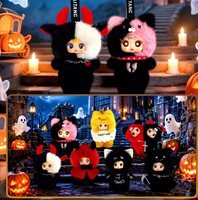 Boîte Mystère MM Suger Baby Mischief Elf Trick or Treat, Boîte Surprise de Peluches, Jouets en Peluche, Poupées en Peluche, Pendentifs en Peluche pour Cadeaux d'Halloween