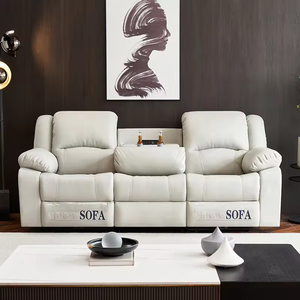 Divano in Pelle Multifunzionale di Prima Classe Zero Wall, Design Moderno per Piccoli Spazi, Home Theater, Soggiorno, Appartamento, Struttura in Metallo - Product Image 1