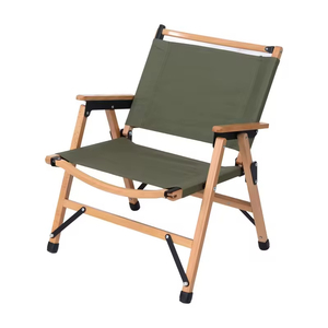 Chaise pliante de camping en bois massif Kermit, détachable, pour pêche, plage, pique-nique, patio, balcon – Offre spéciale - Product Image 1