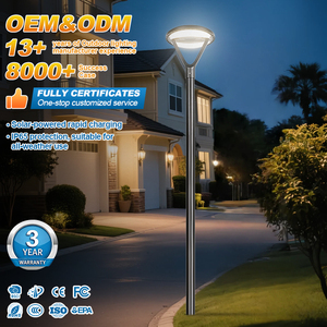 Nueva Lámpara de Jardín LED Solar para Exteriores, de Alta Potencia, Impermeable IP65, de Aluminio, 30W 50W, Personalizable, Precio de Fábrica - Product Image 1