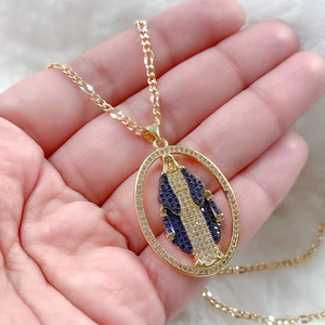 NZ1417 18พันทอง CZ Micro ปูสุขแม่พระแม่มารีโซ่สร้อยคอทองผู้หญิงคาทอลิกเครื่องประดับ - Product Image 3