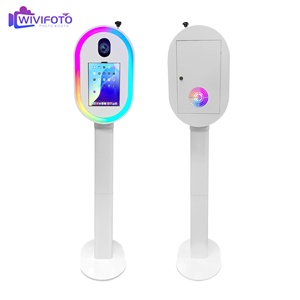 10.2 11 Pro Roamer gương photobooth Selfie xách tay Photo Booth Shell đứng kiosk 12.9 với vòng ánh sáng trường hợp chuyến bay - Product Image 1