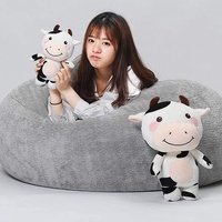 Mascotte de vache en peluche personnalisée OEM, matériau en peluche, vache à lait, jouets pour enfants