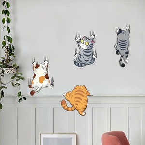 Creative UV Printed Eco-Friendly Gloss <b>Lamination</b> for Cat Cartoon Decals Colorless Cute Vinyl Stickers - Product Image 2