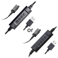 Câble de déconnexion rapide pour casque vers adaptateur de prise USB, câble pour casque USB-QD Plug-and-Play