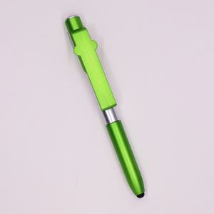 Рекламный светодиодный стилус с логотипом под заказ с держателем для телефона 4 в 1 Складная Умная Ручка с фонариком - Product Image 6