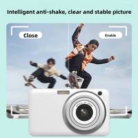Appareil photo numérique CCD à objectif rétractable haute définition 4K avec filtres, fonction macro et effet beauté