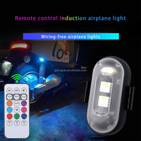 Mini lampes de signalisation pour avions, voitures, motos, vélos, feux arrière, feux d'avertissement clignotants RGB, télécommande sans fil