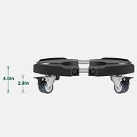 Chariot à plantes robuste, capacité de 440 lb, support à plantes réglable sur roulettes, chariot à roulettes avec roues