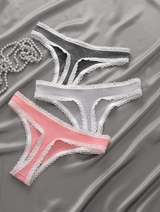 Ropa interior Sexy para mujer joven, tangas de encaje <span class=keywords><strong>Rosa</strong></span>, <span class=keywords><strong>en</strong></span> Stock, venta al por mayor - Product Image 6