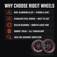 Nouvel ensemble de roues de moto en alliage d'aluminium professionnel 12/14 pouces 60/100-14 80/100-12