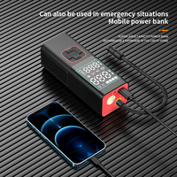 Compresseur d'air portable ABS 6000 mAh avec grand écran LED, jauge de pression des pneus, gonfleur intelligent sans fil et lumière d'urgence