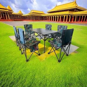 Giá Rẻ Giá Ngoài Trời Bảng Trọng Lượng Nhẹ Gấp Di Động Trại Cắm Trại Ghế Nhiệm Vụ Có Thể Gập Lại Bảng Và Ghế Đặt - Product Image 1