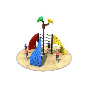 Muro de Escalada de Plástico de Tres Paneles para Niños, para Jardín Pequeño - Product Image 1