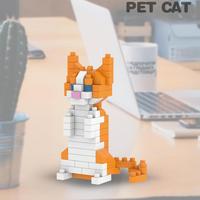 Mini Katzen-Baustein-Spielzeugset DIY Montage Sammelbare Katzenmodell-Serie für Kinder und Erwachsene Geschenke und Großhandel