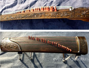 Dragão Tradicional Gravado <span class=keywords><strong>Guzheng</strong></span> Chinês Yangzhou <span class=keywords><strong>Guzheng</strong></span> 21 Cordas Cítara Instrumentos Musicais Chineses Antigos - Product Image 2