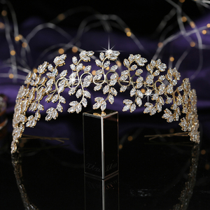 Corona Tiaras Romance Lively Wedding Nupcial Accesorios para el cabello Princesa Joyería de lujo para el cabello Cubic Zirconia BC5509 Coroa De Noiva - Product Image 4