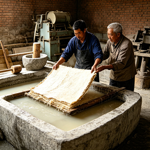 Artisanal Handcrafted Mulberry Bark Paper Ideal For Natural Gift Wrapping And Premium Packaging - Product Image 1