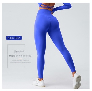 Leggings de sport sans couture à taille haute pour femmes, leggings de compression pour les fesses, design personnalisé, leggings de sport fins pour adultes - Product Image 1