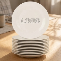 Assiette à dîner en mélamine de qualité alimentaire blanche de 9 pouces, écologique, durable, passe au lave-vaisselle, pour les fêtes et les mariages