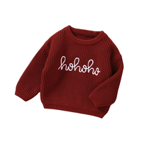 Pull de Noël brodé pour tout-petits, pull personnalisé pour enfants, col rond, certifié CPC CE, ODM OEM pour enfants