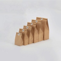 Sac en papier Kraft brun fait sur mesure, sac à pain thermoscellé, sac à pain imprimé, sac à glissière en papier alimentaire, pochette à café pour bonbons accepté